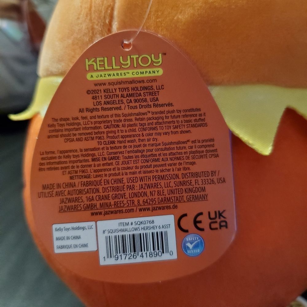 Squishmallows, Reese's Paige the pumpkin, 8" - Picture 8 of 9